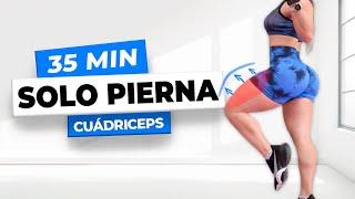 35 MIN SOLO PIERNAS GRANDES en CASA [Cuádriceps] Rutina Aumentar Piernas en Tiempo Real, Mancuernas