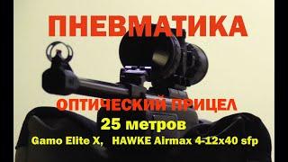 Gamo Elite X (4.5mm) стрельба на 25 метров