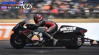 2024 NHRA Route 66 Nationals | Pro Stock Motorcycle Saturday Qualifying | Chicago, IL