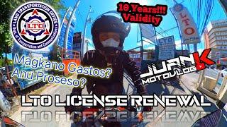 LTO LICENSE RENEWAL 2022 | 10 Years Validity | Expenses and Procedures | Juan K Moto