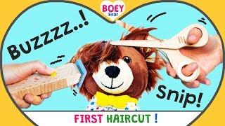 FIRST HAIRCUT! | Getting a haircut for Toddlers | Going to the Hairdresser | Boy/Girl | BOEY Bear