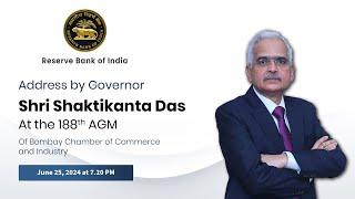 Address by Governor Shri Shaktikanta Das at 188th  AGM of Bombay Chamber of Commerce & Industry