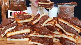 ASMR NUTELLA GRILLED SANDWICH 누텔라 토스트  MUKBANG / NO TALKING (Eating Sounds)