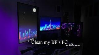 Cleaning My Boyfriend's PC Setup for Him | ASMR