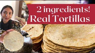 How to Make Corn Tortillas / JUST 2 INGREDIENTS / Exotic taco at the end.