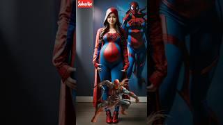 Superheroes but 9months pregnant woman All Caracters#marvel #avangers #shorts