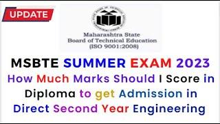 How Much Marks Should I Score in Diploma [MSBTE Exam] to get admission in Engineering 2023 in Hindi