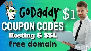 godaddy coupon - godaddy promo code 2020  $1 hosting  free domain