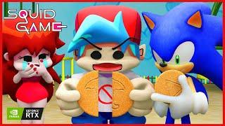 Friday Night Funkin VS Squid Game VS Sonic #3 - 3D Animation