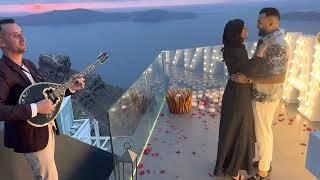 Wedding proposal in Santorini 2022 Raptis Ioannis santorini live music