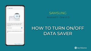How to Turn on/off Data saver - Samsung [Android 11 - One UI 3]