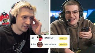 Реакция XQC На Рекорд Эвелона по Сабкам на Твиче