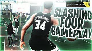 NBA 2K21 SLASHING FOUR GAMEPLAY | NBA 2K21 BEST SLASHER BUILD | I ISO ON THIS BUILD EVERY GAME | 2OP