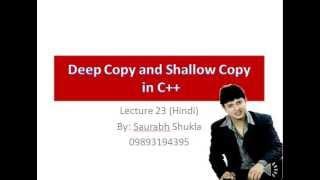 Lecture 23 Deep Copy and Shallow Copy in C++ Hindi