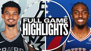 SPURS at 76ERS | FULL GAME HIGHLIGHTS | December 23, 2024