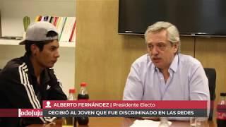 Alberto Fernández se reunió con el joven presidente de mesa discriminado por su apariencia