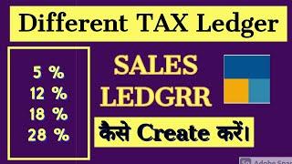 Different tax rate ledger & sales ledger create in Tally Prime