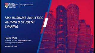 NTU MSc Business Analytics Alumni & Student Sharing