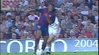 Fantastic Goal from Ronaldinho, Barcelona against Sevilla (2003)