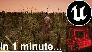 Getting REALISTIC looking grass in 1 minute | Unreal Engine 5 #Shorts