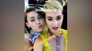 Katy Perry with her friends Miley Cyrus and Paris Hilton (15th mayo 2017)