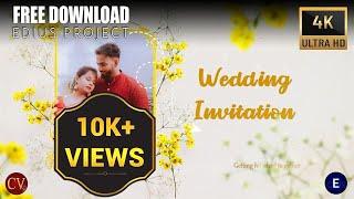edius wedding invitation project free download | Yellow Flower 4K |
