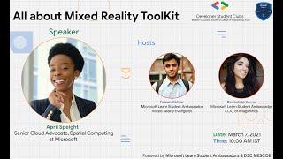 All About Mixed Reality by April Speight - DSC MESCOE & Microsoft Learn Student Ambassador