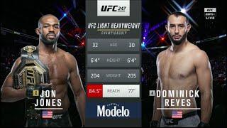 Jon Jones Vs Dominick Reyes : Ufc 247 Full Free Fight