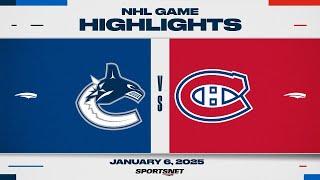 NHL Highlights | Canucks vs. Canadiens - January 6, 2025