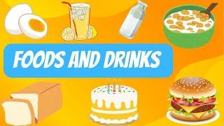 "Learn Names of Food and Drinks | Fun English Learning for Kids"