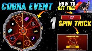 NEW COBRA EVENT SPIN | FREE FIRE COBRA EMOTE EVENT | FREE LEGENDARY KATANA SKIN & FREE COBRA BUNDLE