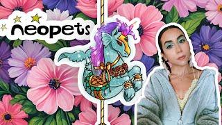 painting my peophin 3 times in a row lol - neopets live!