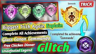 New Biggest Trick Explain For Achievements | Undefeated Legend, Commando, Pacifist, BGMI Achievement