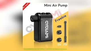 CYCLAMI Mini Plus Portable Pump for Bicycle Cordless Air Inflator Presta Schrader Valve Outdoor M