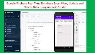 How to Save, View, Update and Delete data in Google Firebase Realtime Database using Android Program