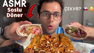 ÇEKYA? MUKBANG BOL ACI SOSLU DÖNER! YEMEK ASMR TÜRKÇE | EATING SOUNDS | MOUTH SOUNDS CZECH ASMR