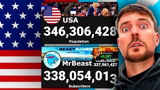 MrBeast Subscribers Vs United States Population LIVE Count