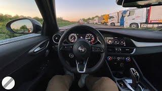 Alfa Romeo Giulia Competizione 2023 Autobahn POV Top Speed drive