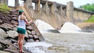 This GIANT SPILLWAY Was LOADED w/ BIG SLABS... Then She Caught Something CRAZY!!! (Smash Fest!)