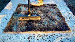 Cleaning a dirty and muddy carpet carpet satisfying rug cleaning asmr