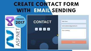 How to create a Email Sending Contact Form Using Asp .Net Web Form Application | Hindi | 100% Work