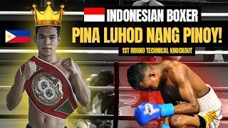 Regie Suganob (Philippines) Knocked-out Asyer Aluman (Indonesia) in the 1st Round
