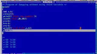 Programming in C Swapping without third variable