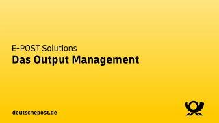 E-POST Solutions | Das Output Management