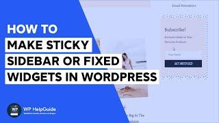 How to Make Sticky Sidebar or Fixed Widgets in WordPress