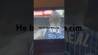 He broke the rim #basketball #nba #shaquille #thenbafreak