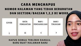 CARA TERMUDAH MENGHAPUS NOMOR HALAMAN YANG BERANTAKAN DAN SECTION/BAGIAN 1,2,3 DI WORD