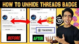 How To Unhide Threads Badge On Instagram Profile | How To Add Threads Badge In Instagram Profile