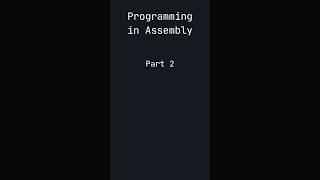 The data Section - Assembly Part 2