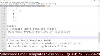 Understand Salesforce Email Templates | Folders | Categories | Types | Create Text Email Template